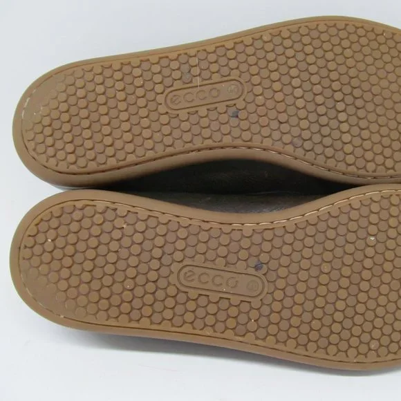 Ecco Womens Brown Leather Moc Toe Flats Loafers Size US 9.5 EUR 40 Extra Width - Picture 10 of 11